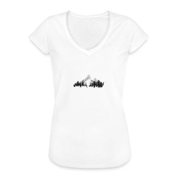 Ich muss gar nix. Ich muss nur Skifahren. - Frauen Vintage T-Shirt - Schwarz - Vorne - Danielle (179cm)