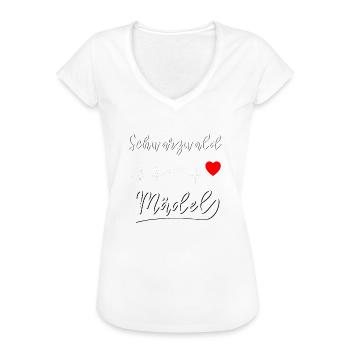 Schwarzwald Mädel ♥ - Frauen Vintage T-Shirt - Schwarz - Vorne - Danielle (179cm)