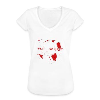 Stück Leben - Frauen Vintage T-Shirt - Schwarz - Vorne - Danielle (179cm)