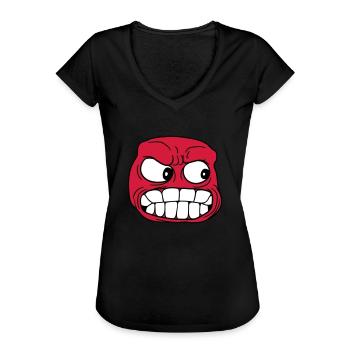 boese wuetend beherrschung verloren zusammen reiss - Frauen Vintage T-Shirt - Schwarz - Vorne - Danielle (179cm)