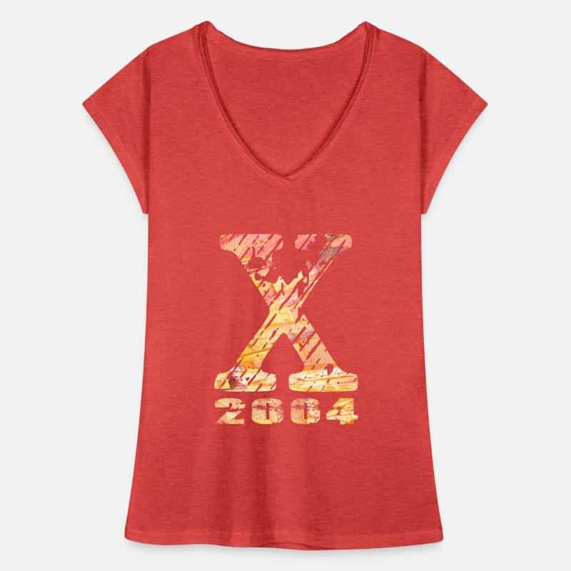 X 2004 Nom Année de naissance Cadeau T-shirt vintage Femme