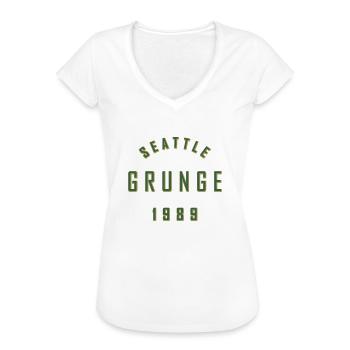 SEATTLE GRUNGE - Frauen Vintage T-Shirt - Schwarz - Vorne - Danielle (179cm)
