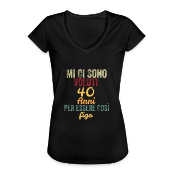 Mi Ci Sono Voluti 40 Anni per Essere così figo - Maglietta vintage donna - nero - Fronte
