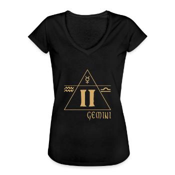 Jumeaux - T-shirt vintage Femme - noir - Devant - Danielle (179cm)