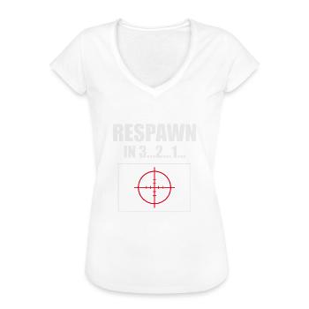 Respawn Countdown with Reticle - Women's Vintage T-Shirt - black - Front - Danielle (179cm)
