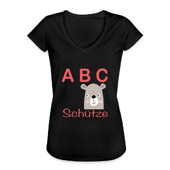 ABC-Schütze mit Hund - Frauen Vintage T-Shirt - Schwarz - Vorne - Danielle (179cm)