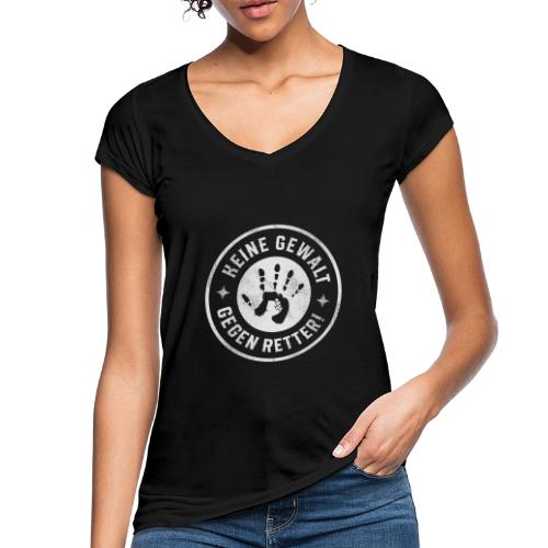 #keinegewaltgegenretter Keine Gewalt gegen Retter - Frauen Vintage T-Shirt