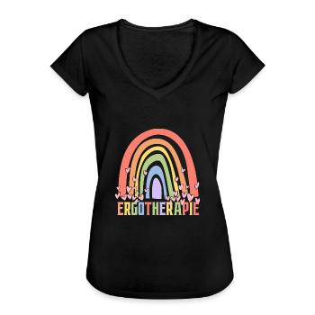 Ergotherapie Regenbogen Ergotherapeutin - Frauen Vintage T-Shirt - Schwarz - Vorne