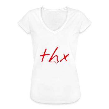 Merci - T-shirt vintage Femme - noir - Devant - Danielle (179cm)