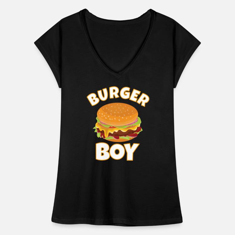 HAMBURGER / CHEESEBURGER: Burger Boy Frauen Vintage T-Shirt