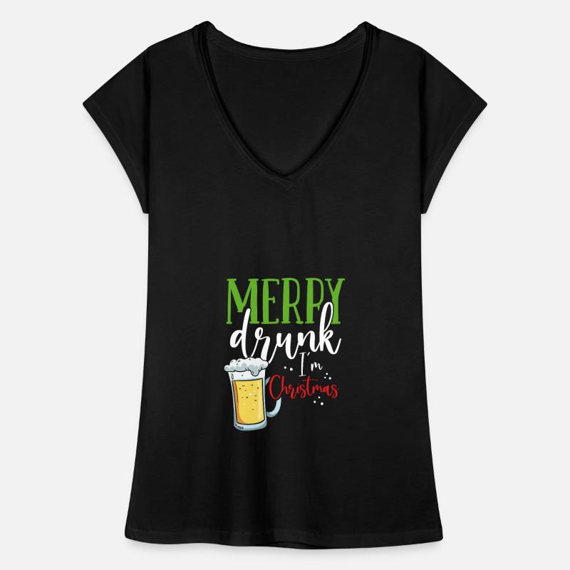 Joyeux ivrognes à Noël T-shirt vintage Femme