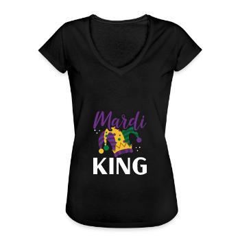 Carnival King - Women's Vintage T-Shirt - black - Front - Danielle (179cm)