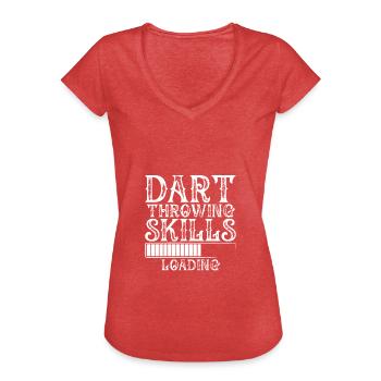 Loading dart throwing skills - Women's Vintage T-Shirt - heather red - Front - Danielle (179cm)