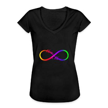 Valentines Day Infinity Shirt - Frauen Vintage T-Shirt - Schwarz - Vorne