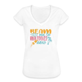 Malediven - Frauen Vintage T-Shirt - Schwarz - Vorne - Danielle (179cm)