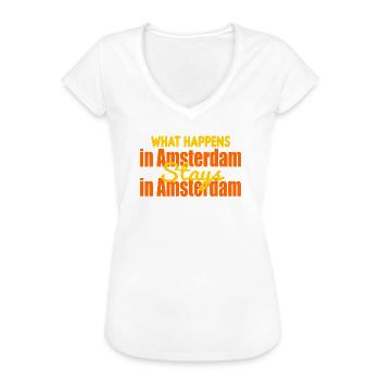 Amsterdam - Women's Vintage T-Shirt - black - Front - Danielle (179cm)