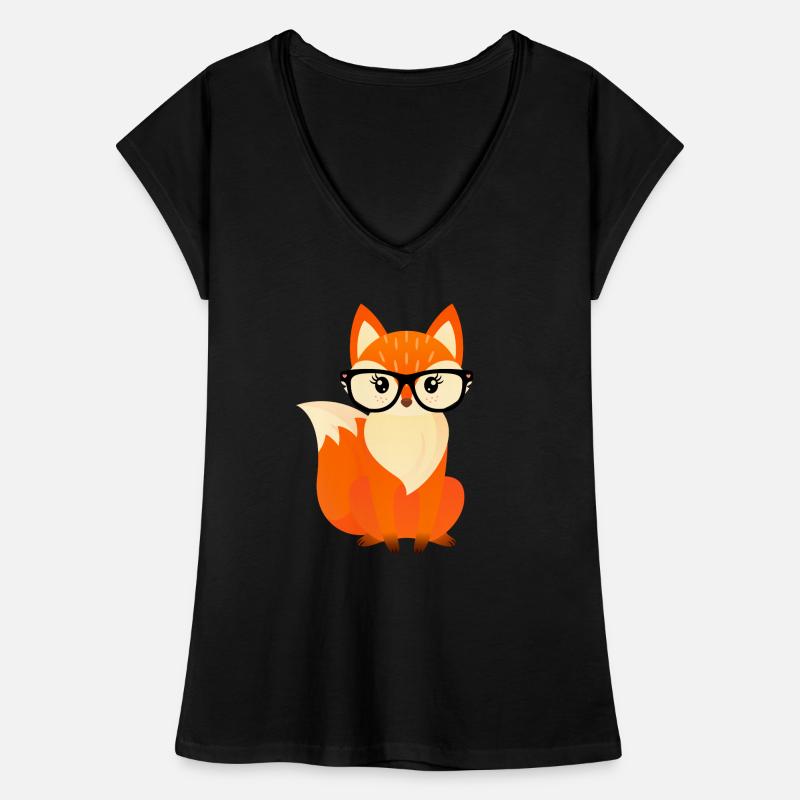 Fuchs Mit Brille Einschulung Schule Schlau Frauen Vintage T-Shirt