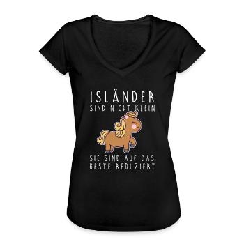 Island Pferde Isländer Pony Reiten Reiterhof Stall - Frauen Vintage T-Shirt - Schwarz - Vorne