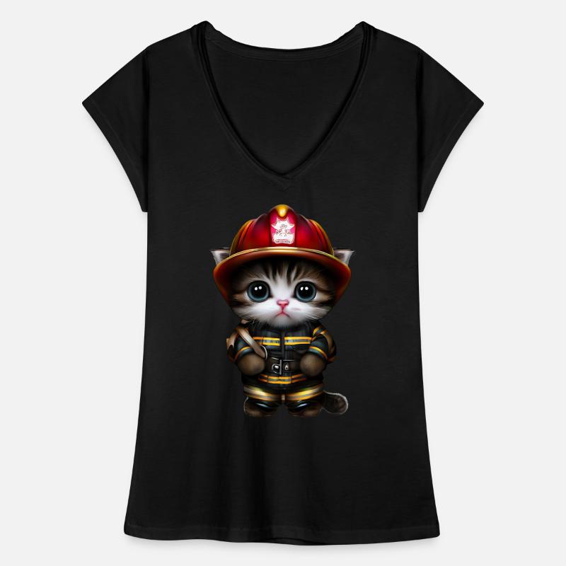Fire Brigade Cat Women's Vintage T-Shirt