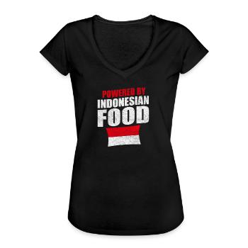 Bali Indonesien Flagge Herkunft Nationalität Staat - Frauen Vintage T-Shirt - Schwarz - Vorne - Danielle (179cm)