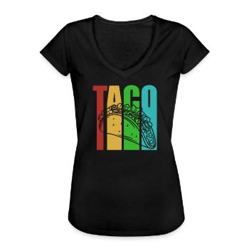 Taco - Women's Vintage T-Shirt - black - Front - Danielle (179cm)