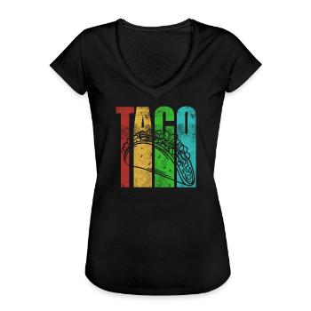 Taco - Women's Vintage T-Shirt - black - Front - Danielle (179cm)