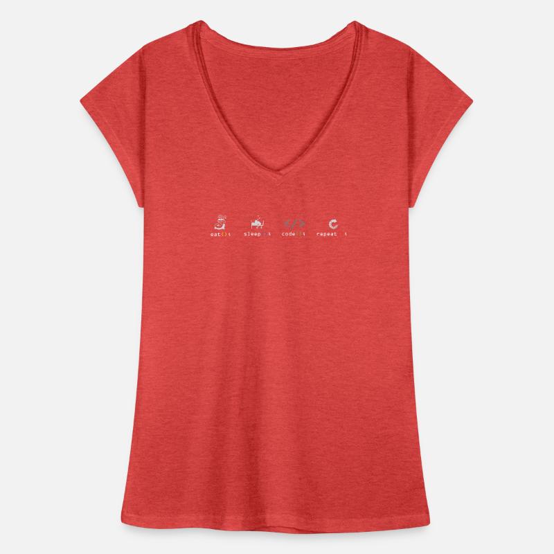 Programmeur code logiciel Eat Sleep Coder T-shirt vintage Femme