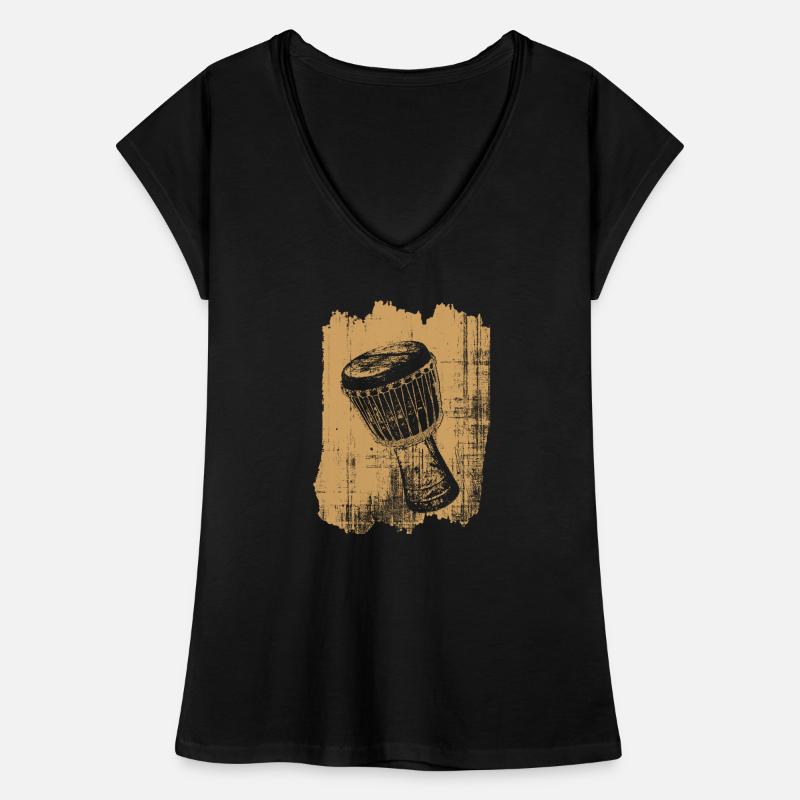Djembe batterie percussion T-shirt vintage Femme