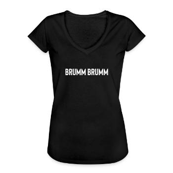 Brumm Auto - Frauen Vintage T-Shirt - Schwarz - Vorne - Danielle (179cm)