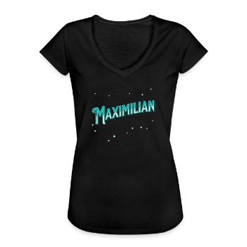 Maximilian name personalized - Women's Vintage T-Shirt - black - Front - Danielle (179cm)