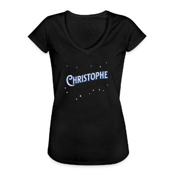 Christophe name personalized - Women's Vintage T-Shirt - black - Front - Danielle (179cm)
