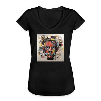 STREET ART PORTRAIT JM-B - T-shirt vintage Femme - noir - Devant