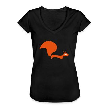 squirrel - Women's Vintage T-Shirt - black - Front - Danielle (179cm)