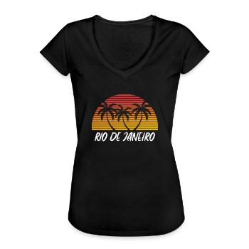Rio de Janeiro - T-shirt vintage Femme - noir - Devant - Danielle (179cm)