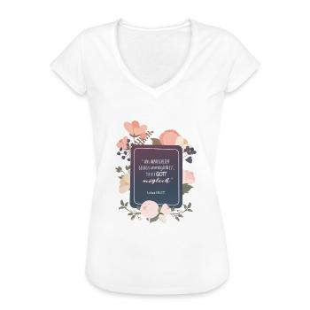 Bei Gott möglich - Frauen Vintage T-Shirt - Schwarz - Vorne - Danielle (179cm)