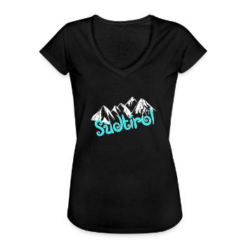 Südtirol - Frauen Vintage T-Shirt - Schwarz - Vorne - Danielle (179cm)