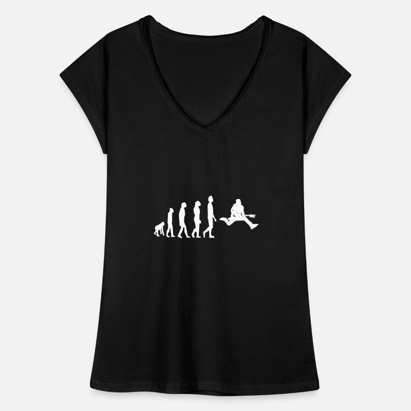 Guitariste Evolution Guitar player guitare rock T-shirt vintage Femme