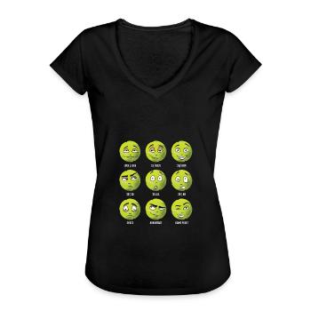 Funny tennis jersey for tennis players and fans - Women's Vintage T-Shirt - black - Front - Danielle (179cm)