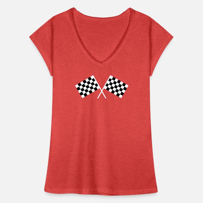 Drapeaux de course automobile T-shirt vintage Femme