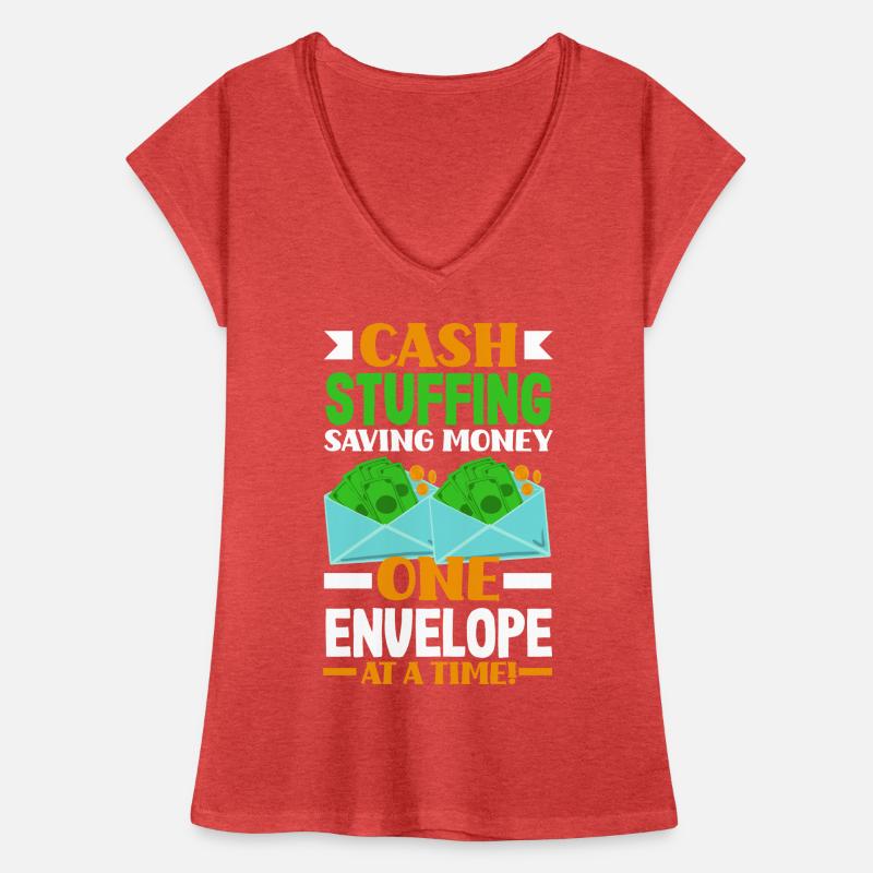 Cash Stuffing Saving Money, One Envelope at a Time Women's Vintage T-Shirt
