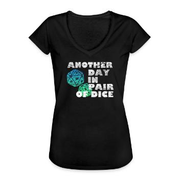 Würfel würfeln - Frauen Vintage T-Shirt - Schwarz - Vorne