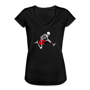 Squelette de guitare - T-shirt vintage Femme - noir - Devant