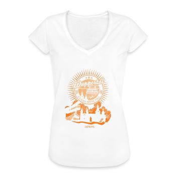 Wuppertal - Frauen Vintage T-Shirt - Schwarz - Vorne - Danielle (179cm)