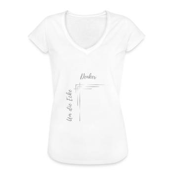 Around the corner thinkers - Women's Vintage T-Shirt - black - Front - Danielle (179cm)