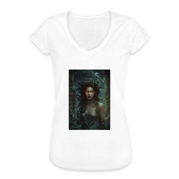 Medusa Mythologie Mythos Geschenk - Frauen Vintage T-Shirt - Schwarz - Vorne - Danielle (179cm)
