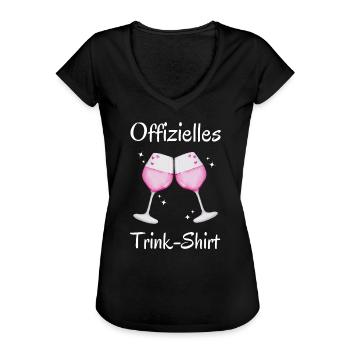 Frauen Geburtstag JGA Trink Shirt Geburtstagsfeier - Frauen Vintage T-Shirt - Schwarz - Vorne - Danielle (179cm)