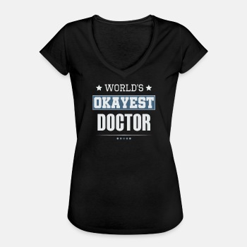 World's Okayest Doctor - Vintage T-shirt for women