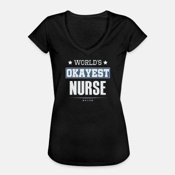 World's Okayest Nurse - Vintage T-shirt for women