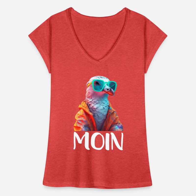Möwe mit Sonnenbrille Moin Coole Möwen Seevogel Frauen Vintage T-Shirt