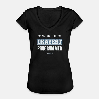 World's Okayest Programmer - Vintage T-shirt for women